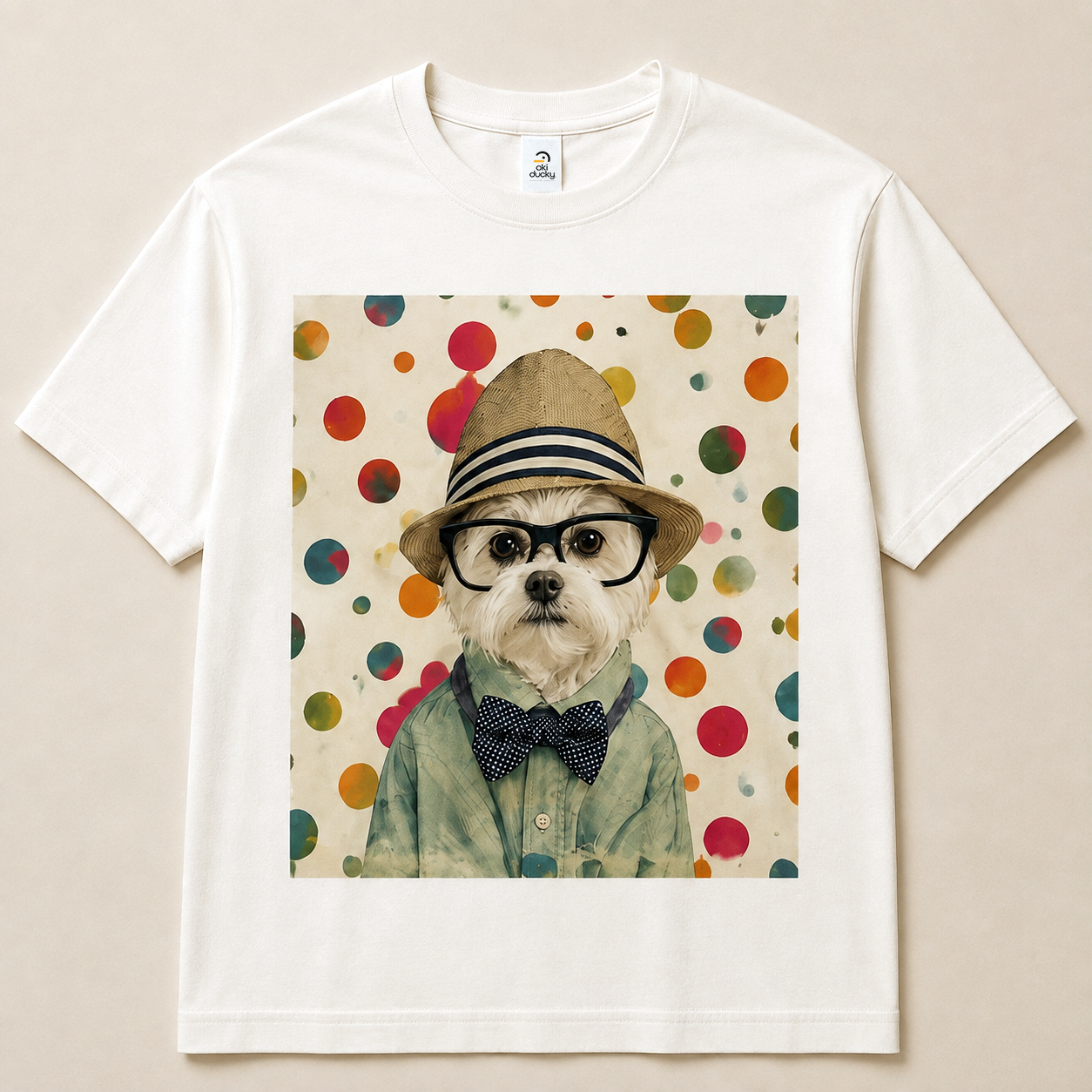 Playera Perrito Hipster